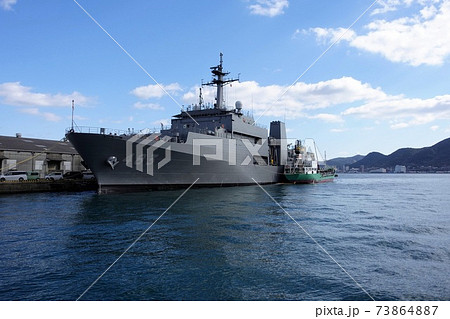 敷設艦「むろと」下関港 73864887