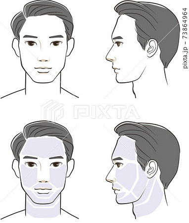 male face profile