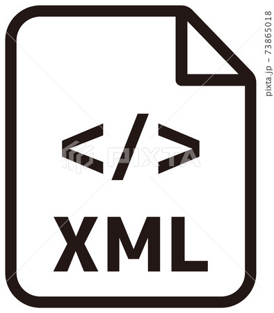 ファイル形式・プログラミング言語　ベクターアイコンイラスト / XML 73865018