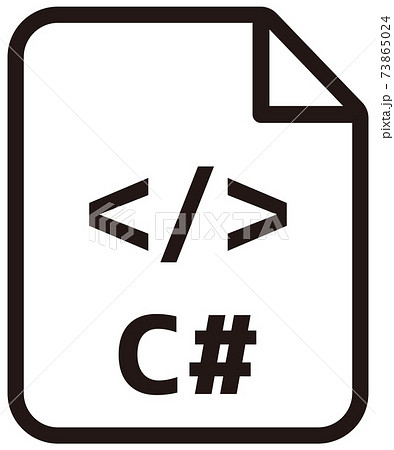ファイル形式 プログラミング言語 ベクターアイコンイラスト C のイラスト素材
