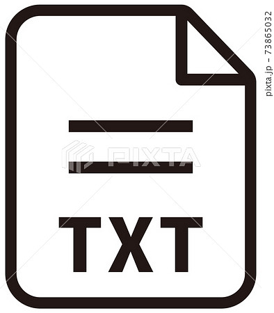 ファイル形式・プログラミング言語　ベクターアイコンイラスト / TXT 73865032