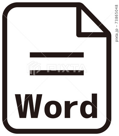 ファイル形式・プログラミング言語　ベクターアイコンイラスト / Word 73865048