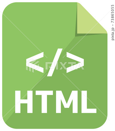 ファイル形式・プログラミング言語　ベクターアイコンイラスト / HTML 73865055