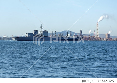 補給艦「ましゅう」関門海峡 73865325