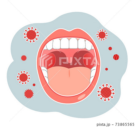コロナと口内衛生のイラスト素材