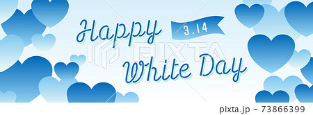 whiteday ホワイトデー ハート バナー POP 横長 whiteday ホワイトデー ハート バナー POP 横長 73866399