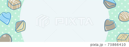 whiteday　ホワイトデー　ハート　バナー　POP　横長 73866410