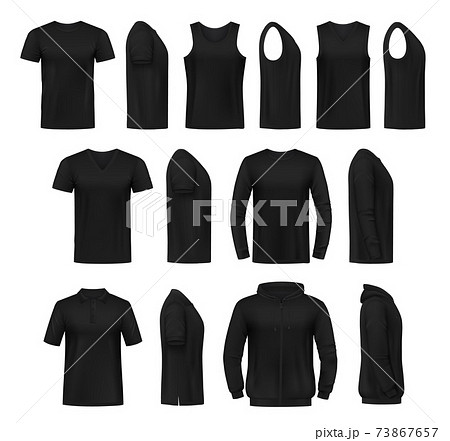 Mens casual clothing realistic vector mockups 73867657