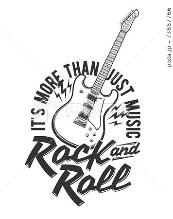 Tshirt Print With Electric Guitar And Flashesのイラスト素材 Tshirt Print With Electric Guitar And Flashesのイラスト素材