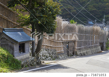 石川県 奥能登 間垣の里の写真素材