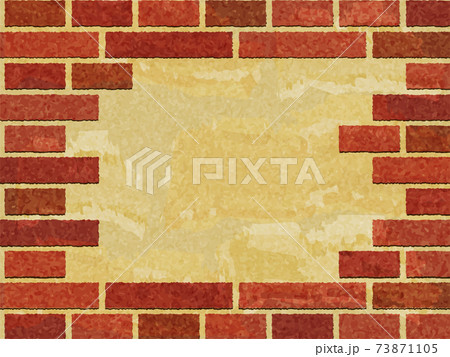 煉瓦フレーム イギリス積みのイラスト素材