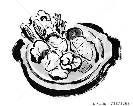 手描きの鍋物のイラスト　アンコウ鍋 73872268