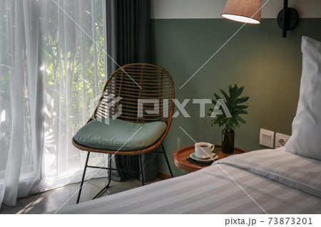 White pillows, duvet and duvet case on a bed White pillows, duvet and duvet case on a bed 73873201