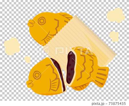 たい焼きのベクターイラスト　和菓子 73875435