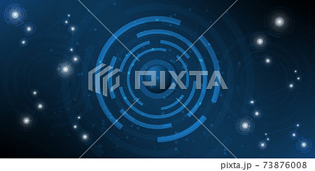Digital hi-tech with circle and particles design. 73876008