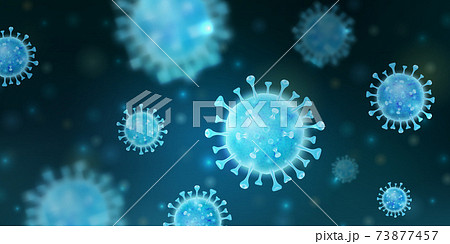 コロナウイルスイメージ ベクター素材 コロナウイルスイメージ ベクター素材 73877457