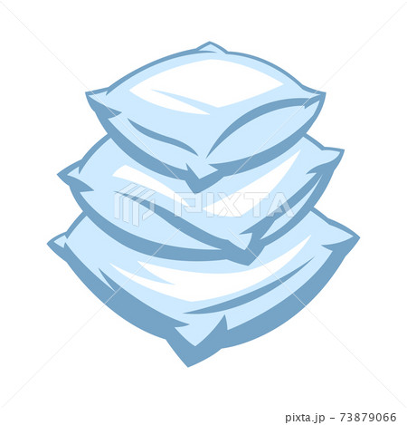 Illustration of soft pillow stack. 73879066
