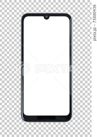 Front view of a new modern generic frameless smartphone mockup with blank white screen isolated on a white background (high details). Front view of a new modern generic frameless smartphone mockup with blank white screen isolated on a white background (high details). 73880436