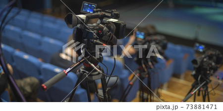 stream at a concert in a hall without spectators 73881471