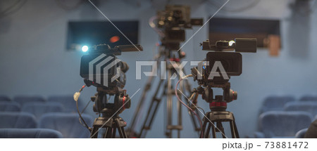 stream at a concert in a hall without spectators 73881472