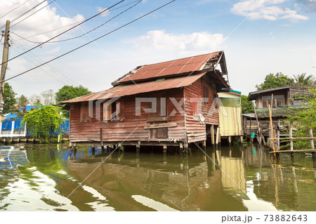 Life along the river in Bangkok, Thailand 73882643