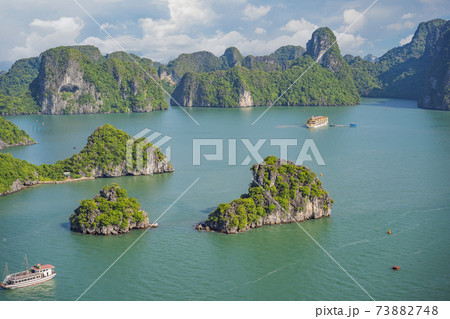 Picturesque sea landscape. Ha Long Bay, Vietnam 73882748