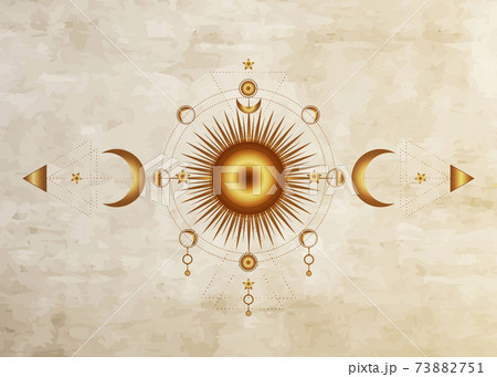 Circle Of A Moon Phase Triple Goddess Pagan のイラスト素材
