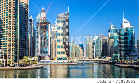 Panorama of Dubai marina 73883958
