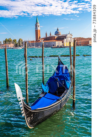 Gondolas  in Venice, Italy 73884309