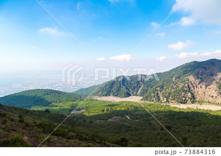 Mountain landscape next to Vesuvius volcano 73884316