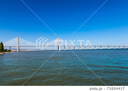 Vasco da Gama Bridge in Lisbon 73884437