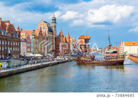 Cityscape on the Vistula River in Gdansk, Poland. Cityscape on the Vistula River in Gdansk, Poland. 73884685