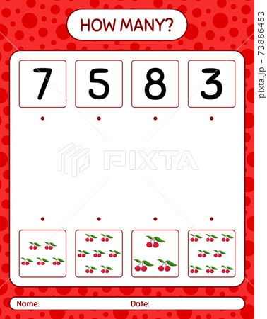 How many counting game with indian prune. worksheet for preschool kids, kids activity sheet, printable worksheet 73886453