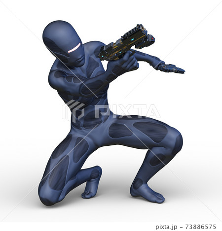 銃を持った女性 73886575