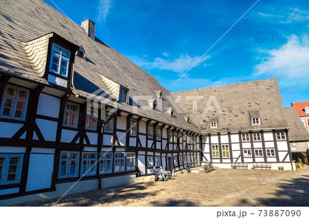 Historical street in Goslar, Germany 73887090
