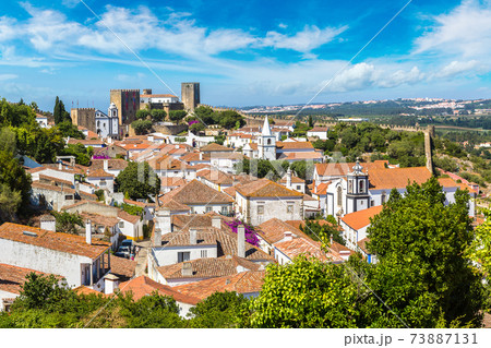 Panoramic view of Obidos 73887131
