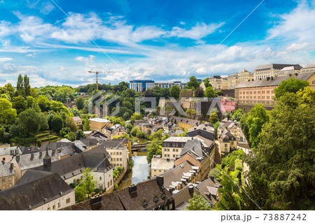 Panoramic cityscape of Luxembourg 73887242