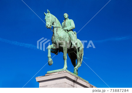 Monument of a king Albert in Brussels 73887284