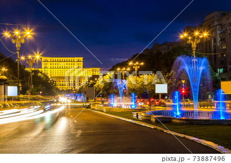 Romanian parliament in Bucharest Romanian parliament in Bucharest 73887496