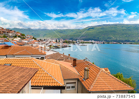 Ohrid city and lake Ohrid, Macedonia Ohrid city and lake Ohrid, Macedonia 73887545