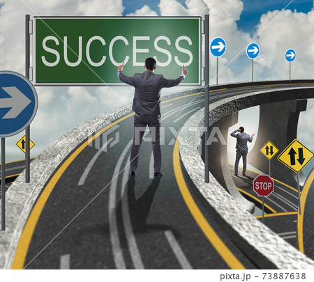 Businessman in business success concept 73887638