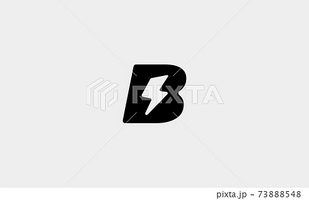 letter B Bolt Logo Vector Design Icon Illustration 73888548