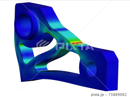 finite element analysis - 3D Illustration finite element analysis - 3D Illustration 73889062