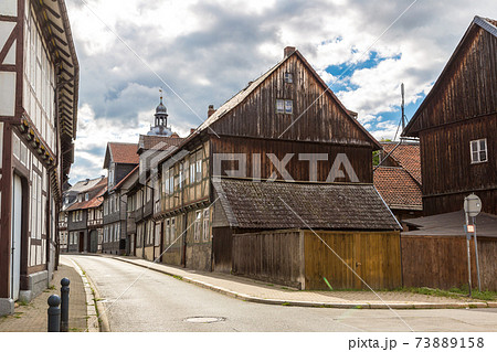 Historical street in Goslar, Germany 73889158