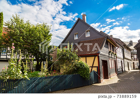 Historical street in Goslar, Germany 73889159