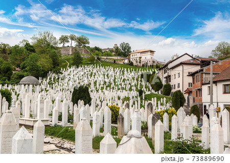 A muslim cemetery  in Sarajevo 73889690