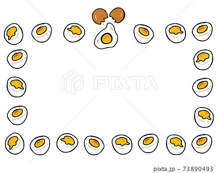 卵 枠 フレーム 枠 四角のイラスト素材