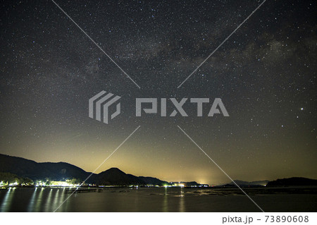 瀬戸内の早春の星景 春の天の川 瀬戸内の早春の星景 春の天の川 73890608
