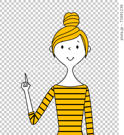 A young woman's mama finger 73891236