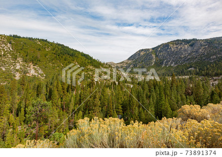 High angle view of some landscape around Lake Tahoe area High angle view of some landscape around Lake Tahoe area 73891374